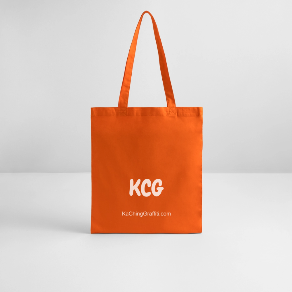 Ching Tote Bag Green Logo - bright orange