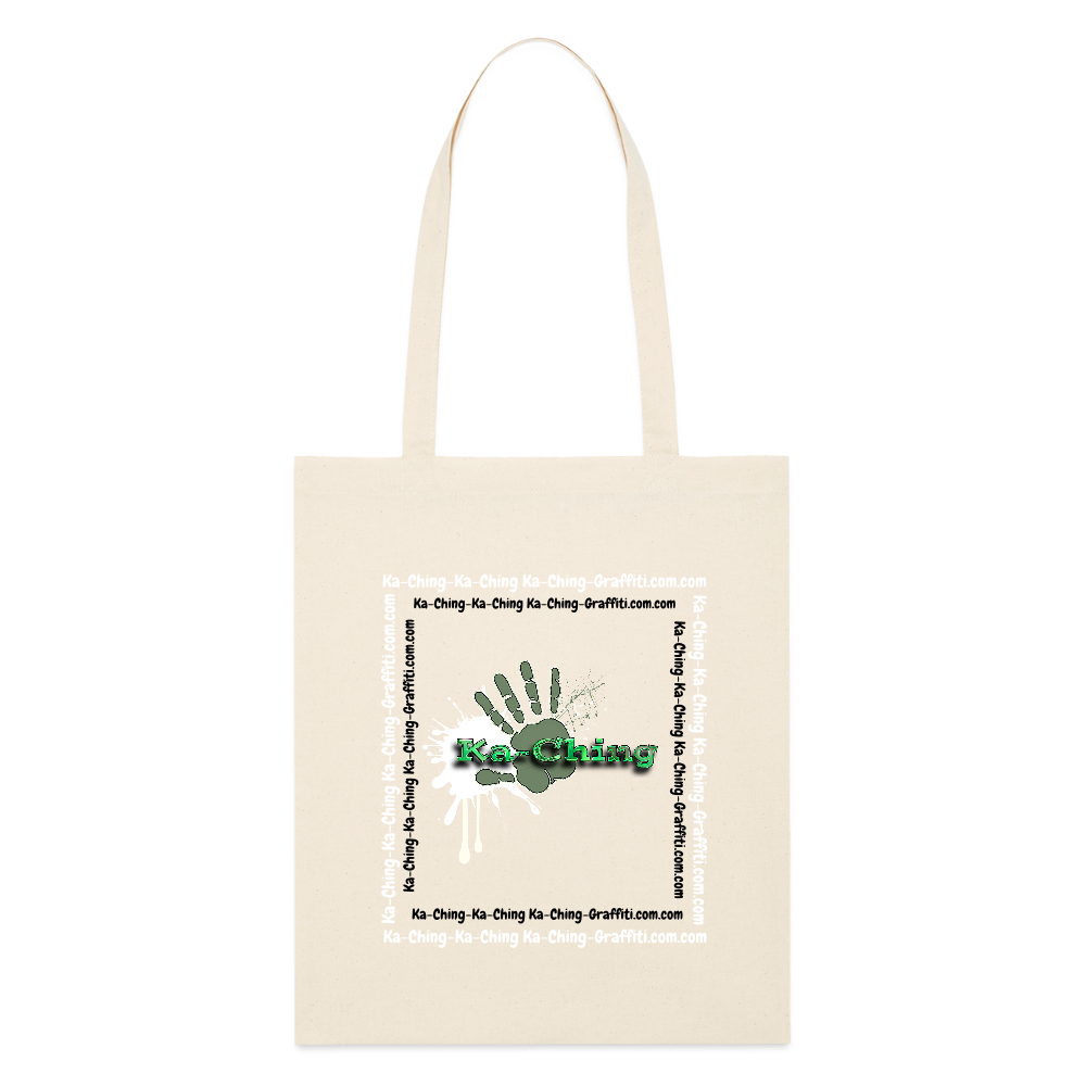 Ching Tote Bag Green Logo - natural raw