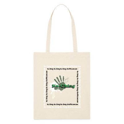 Ching Tote Bag Green Logo - natural raw