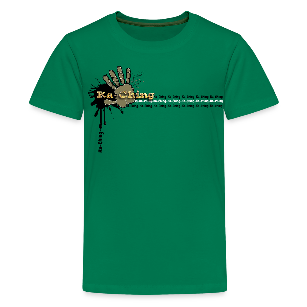 Unisex T-Shirt Ching Gold Logo - kelly green