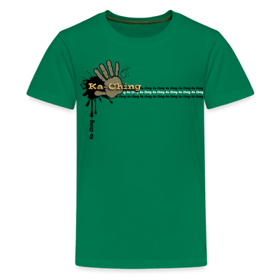 Unisex T-Shirt Ching Gold Logo - kelly green