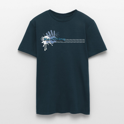 Unisex T-Shirt Ching Blue Logo WH/Dark CHBL-T-05d - navy