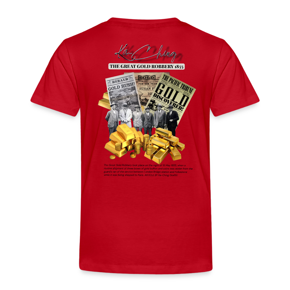 Gold Range The Great Robɓery 1855 Tee limited edition - red