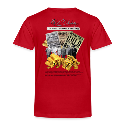 Gold Range The Great Robɓery 1855 Tee limited edition - red