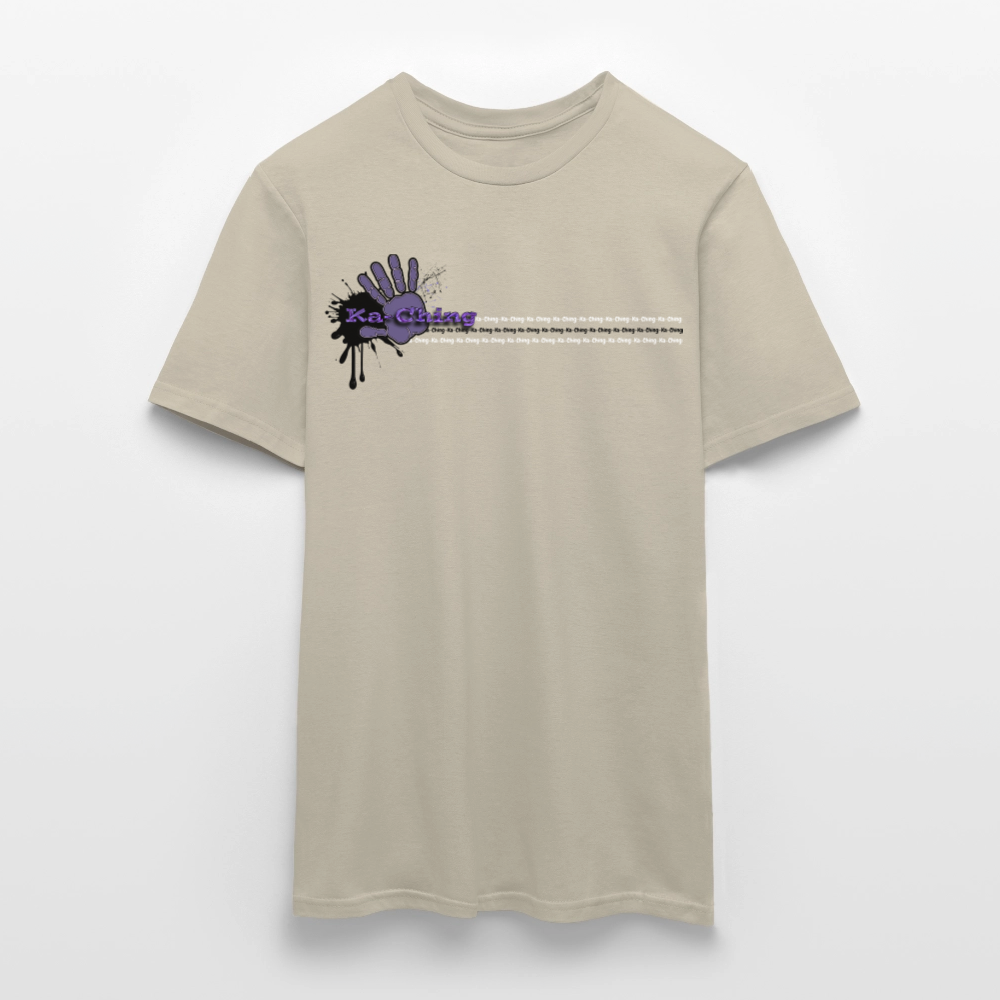 Unisex T-Shirt Ching Purple Logo CHPU-T-06c - sand beige
