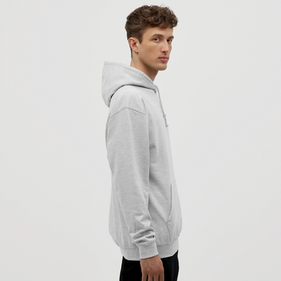 Ka-Ching Unisex Hoodie Ching Bronze logo - light heather grey