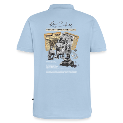 Diamond Range Unisex Polo Tee limited editions design 1 - light blue
