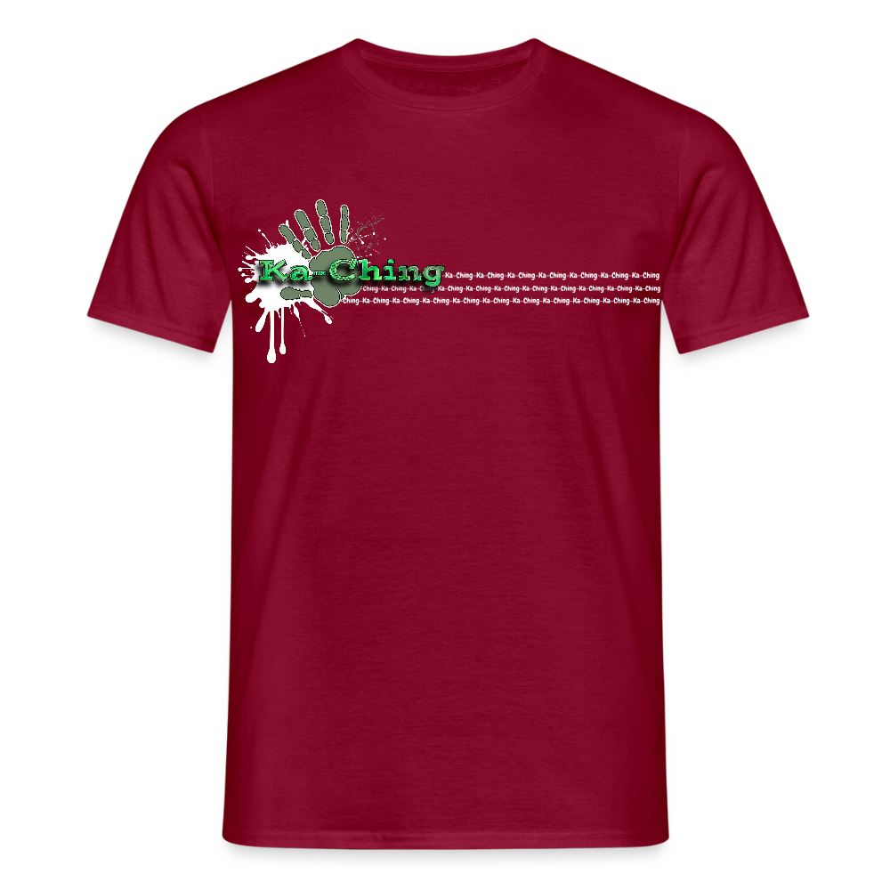 Unisex T-Shirt Ching Green Logo WH/Dark CHGR-T-01d - brick red