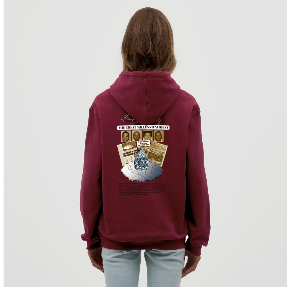 Diamond Range Unisex Hoodie limited editions design 2 - bordeaux