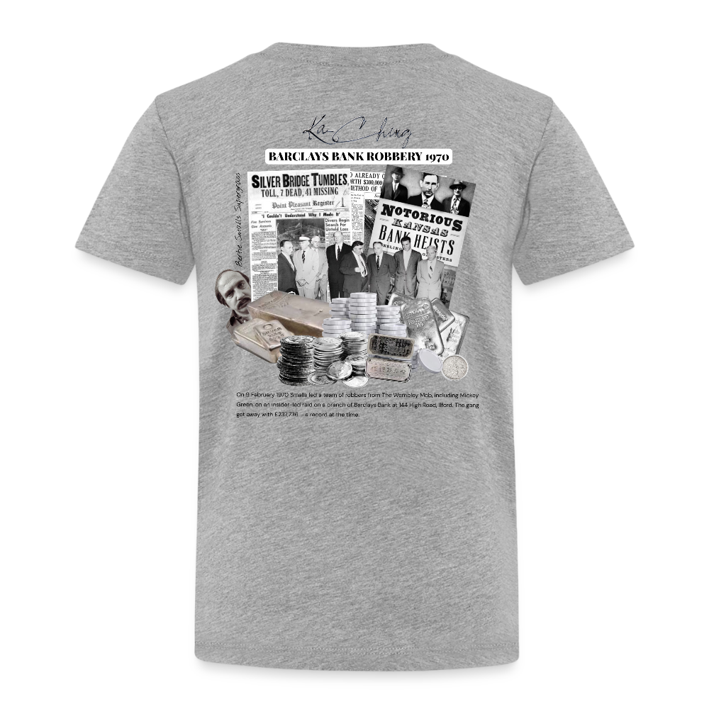 Silver Range Barclays bank Robɓery 1970 Tee limited edition - heather grey