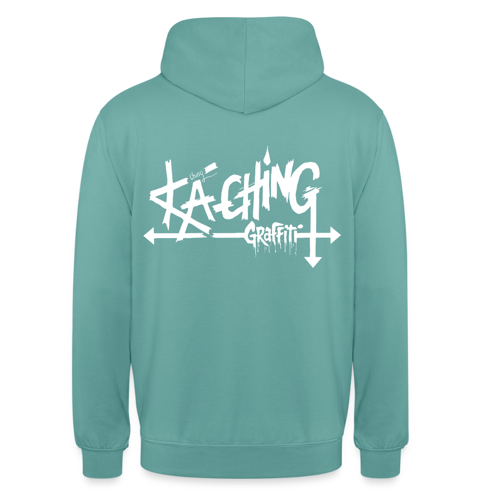 Minimal Range Unisex Hoodie limited Ka-Ching ⁶design - pastel turquoise
