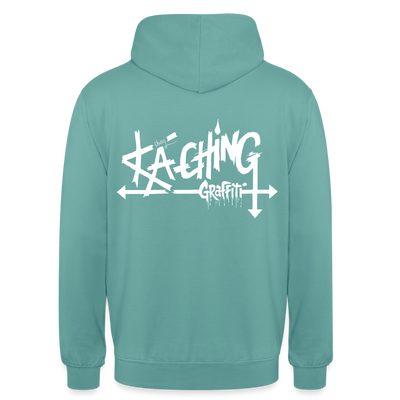 Minimal Range Unisex Hoodie limited Ka-Ching ⁶design - pastel turquoise