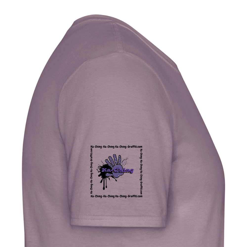 Unisex T-Shirt Ching Purple Logo CHPU-T-06c - purple-grey 