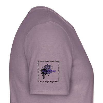 Unisex T-Shirt Ching Purple Logo CHPU-T-06c - purple-grey 