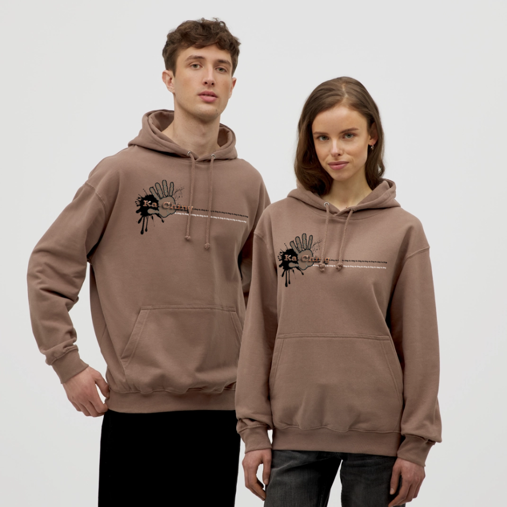Ka-Ching Unisex Hoodie Ching Bronze logo - mocha