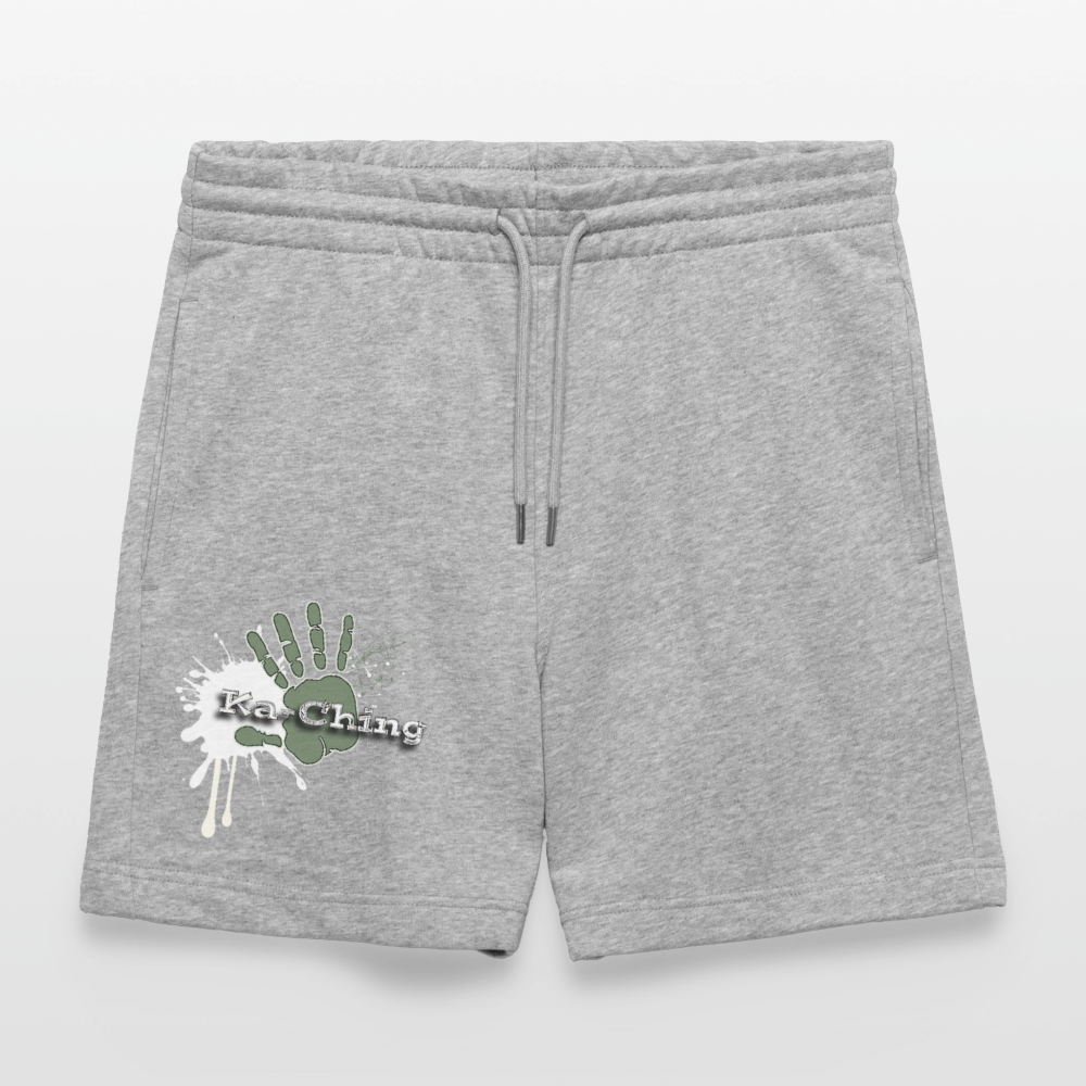Ka-ching Unisex Jogging Shorts Ching Silver on black - heather grey