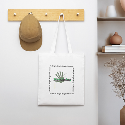 Ching Tote Bag Green Logo - white
