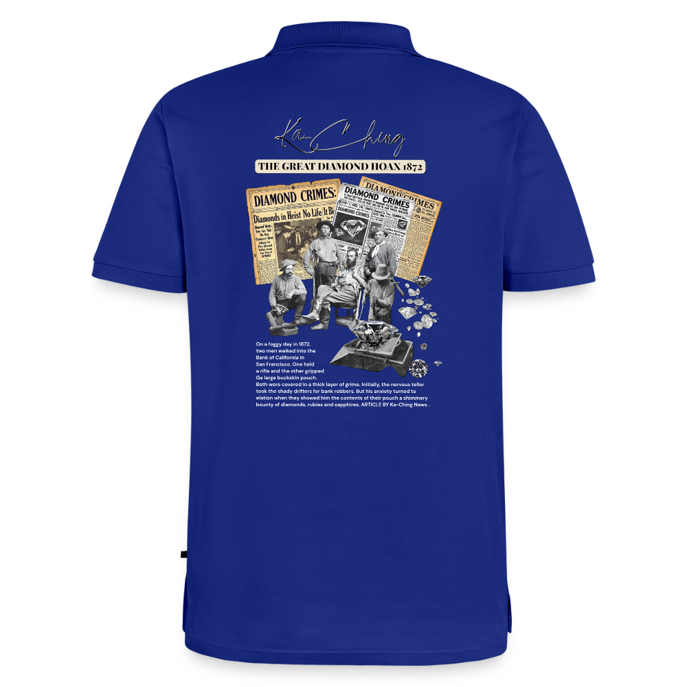 Diamond Range Unisex Polo Tee limited editions design 1 - royal blue