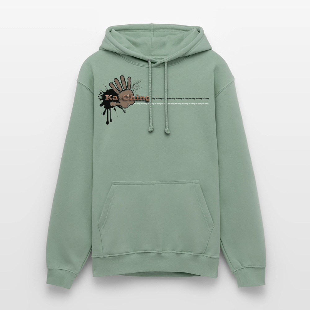 Ka-Ching Unisex Hoodie Ching Bronze logo - steel green