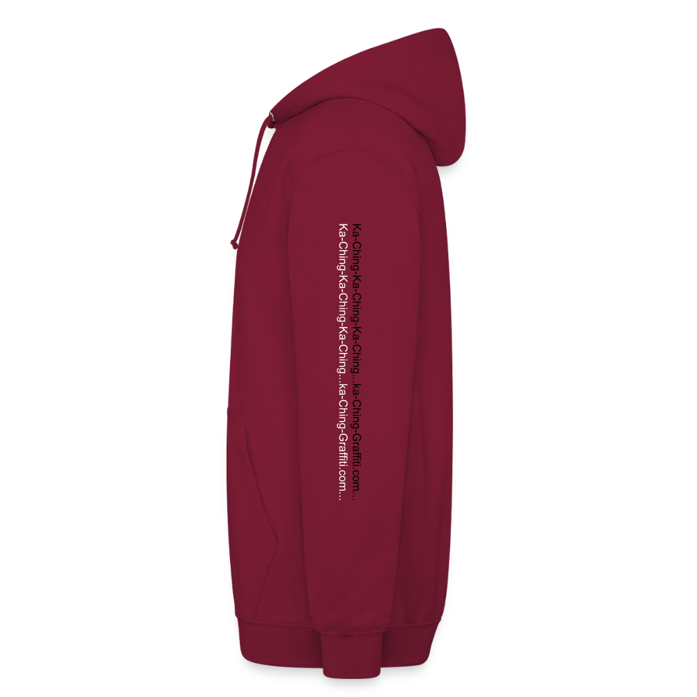 Ka-Ching Unisex Hoodie Ching Bronze logo - bordeaux
