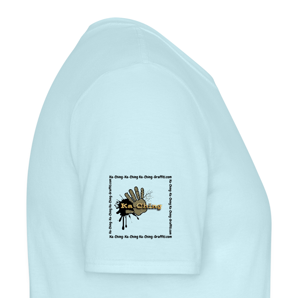 Ka-Ching T-Shirt Ching Gold Logo CHGD-T-02w - sky