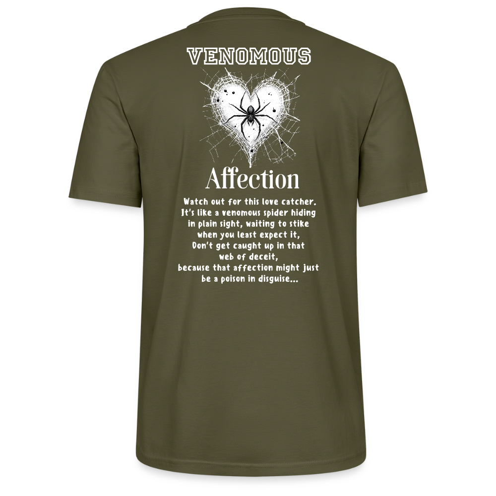 Spiders heart web Tee - khaki
