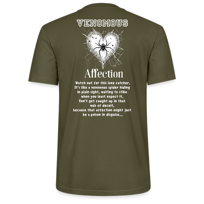 Spiders heart web Tee - khaki