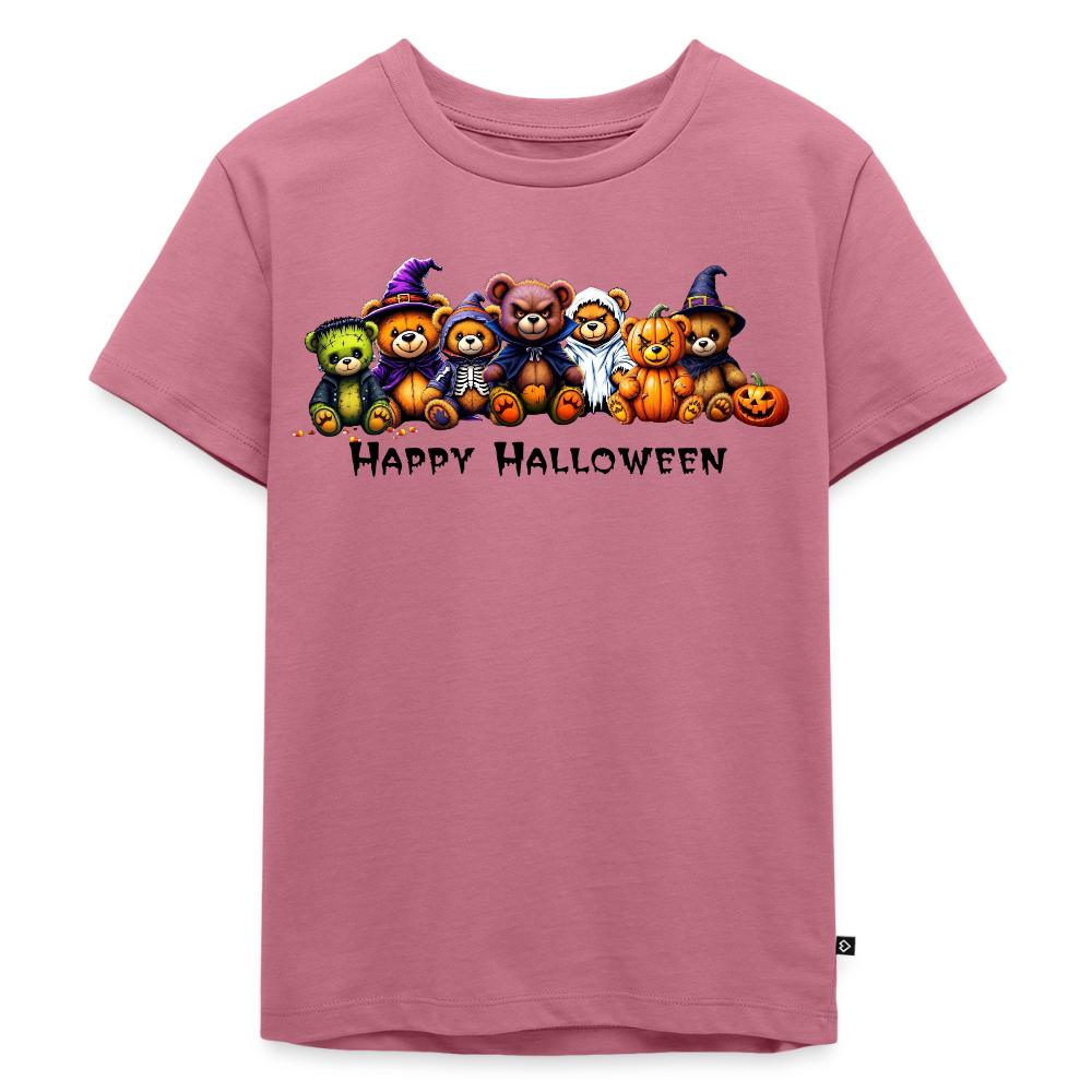 Teddies Halloween Tee - mauve