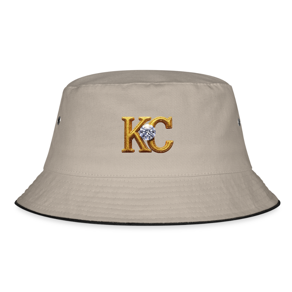 Limited Edition Diamond  Bucket hat. - khaki/black