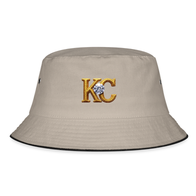 Limited Edition Diamond  Bucket hat. - khaki/black