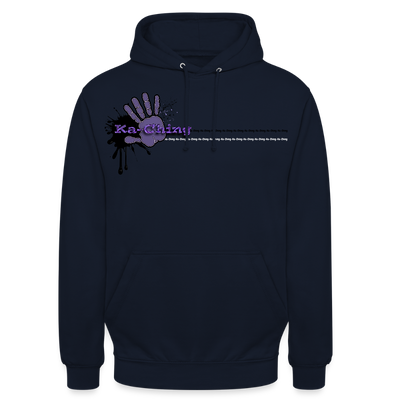 Unisex Hoodie Ching Purple logo - navy
