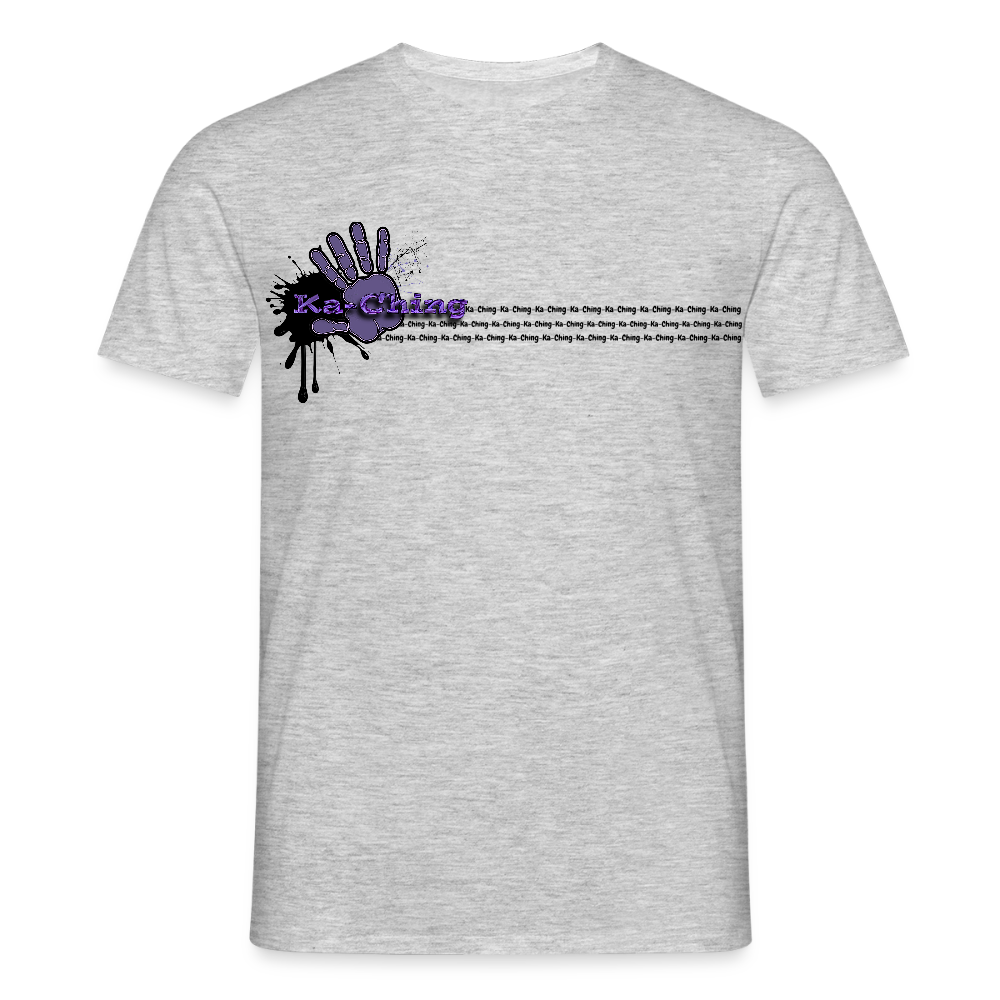 Unisex T-Shirt Ching Purple Logo CHPU-T-06w - heather grey