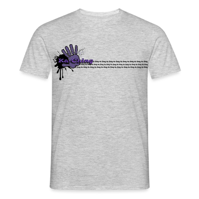 Unisex T-Shirt Ching Purple Logo CHPU-T-06w - heather grey