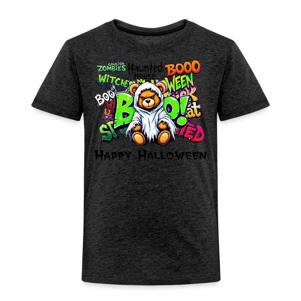 Teddie Ghost boo Tee - charcoal grey