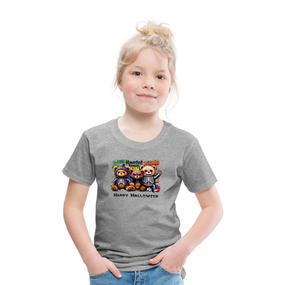 Skeleton Teddies Halloween Tee - heather grey