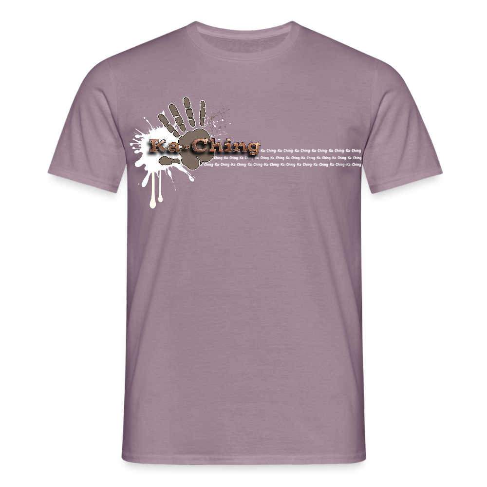 Unisex T-Shirt Ching Bronze Logo WH/Dark CHBR-T-04d - purple-grey 