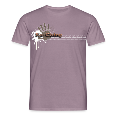 Unisex T-Shirt Ching Bronze Logo WH/Dark CHBR-T-04d - purple-grey 