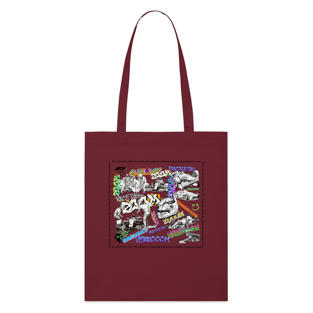 Graffiti F1Tote Bag - burgundy