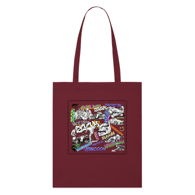Graffiti F1Tote Bag - burgundy