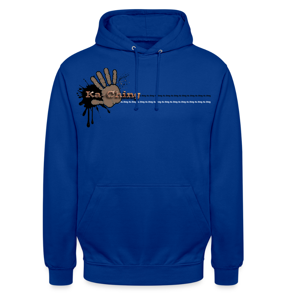 Ka-Ching Unisex Hoodie Ching Bronze logo - bright royal