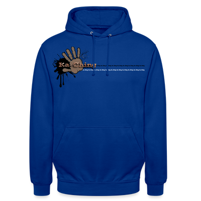 Ka-Ching Unisex Hoodie Ching Bronze logo - bright royal