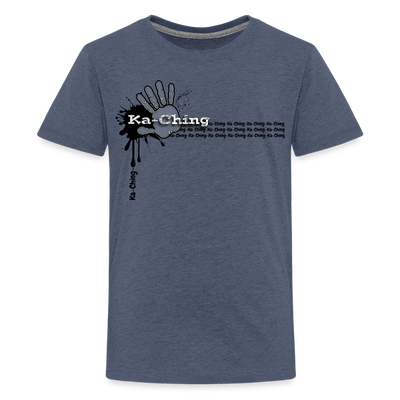 Unisex T-Shirt Ching Silver Logo - heather blue