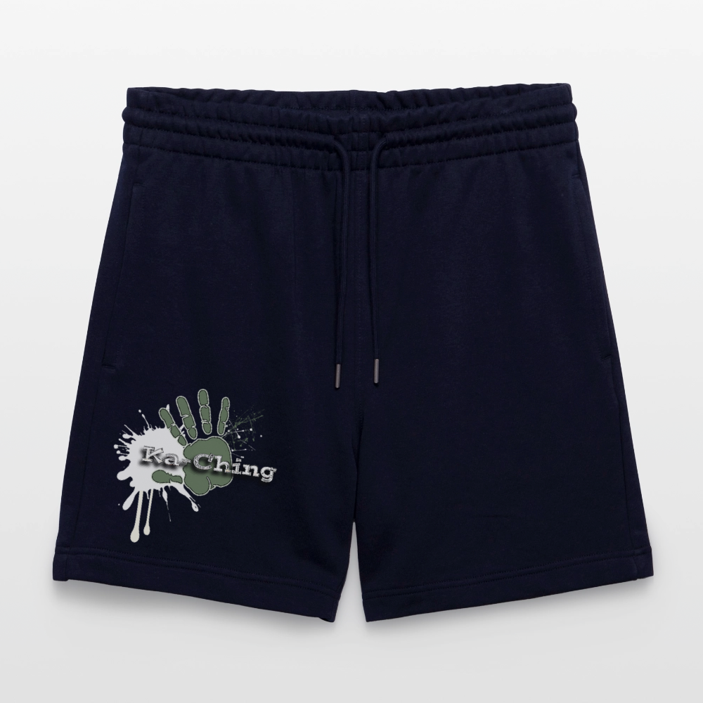 Ka-ching Unisex Jogging Shorts Ching Silver on black - dark navy