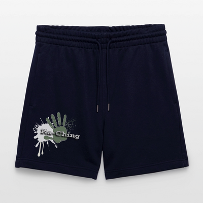Ka-ching Unisex Jogging Shorts Ching Silver on black - dark navy