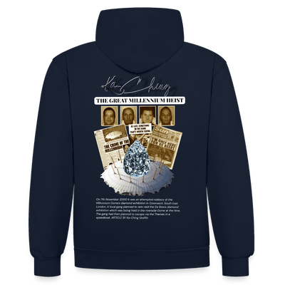 Diamond Range Millenium Heist 2000 Hoodie limited edition - navy/heather grey