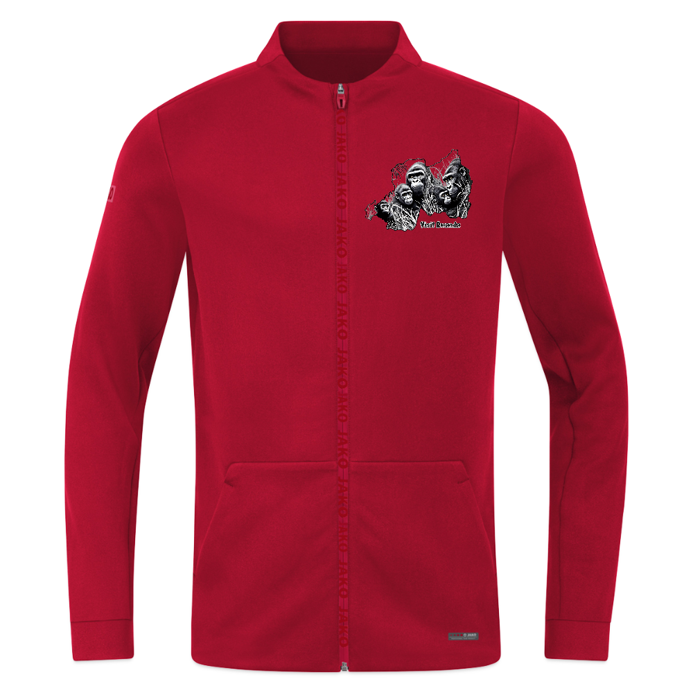 Made in Rwanda unisex Zipped Hoodie JAKO Pro Casual Jacket - dark red