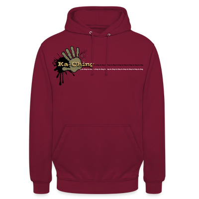 Unisex Hoodie Ching Gold logo - bordeaux