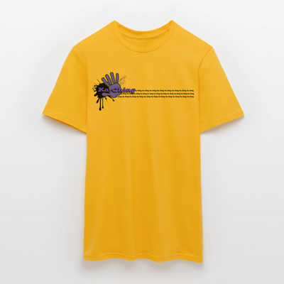 Unisex T-Shirt Ching Purple Logo CHPU-T-06w - yellow