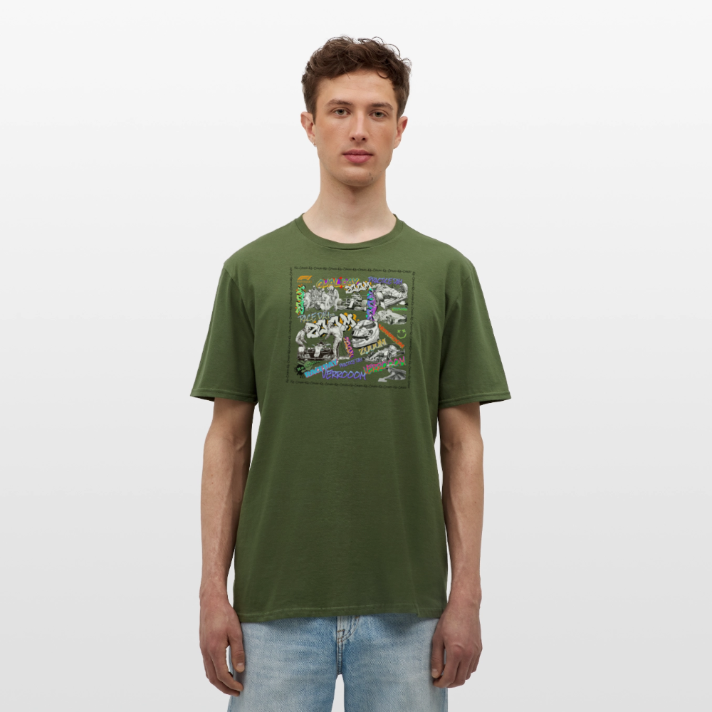 Unisex T-Shirt F1 Graffiti - military green