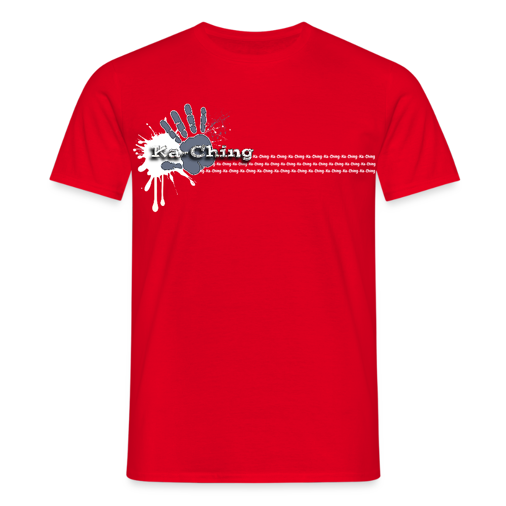 Unisex T-Shirt Ching Silver Logo WH/Dark CHSLR-T-03d - red
